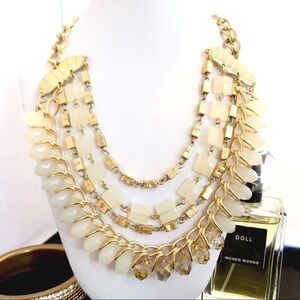 WHITE CRYSTAL CHOKER NECKLACE #430